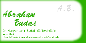 abraham budai business card